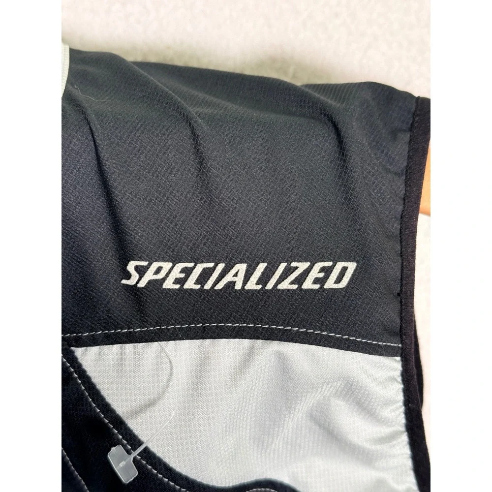 Specialized‎ Cycling Wind Vest Mens Full Zip Mesh Back Bicycle Gilet Black Grey